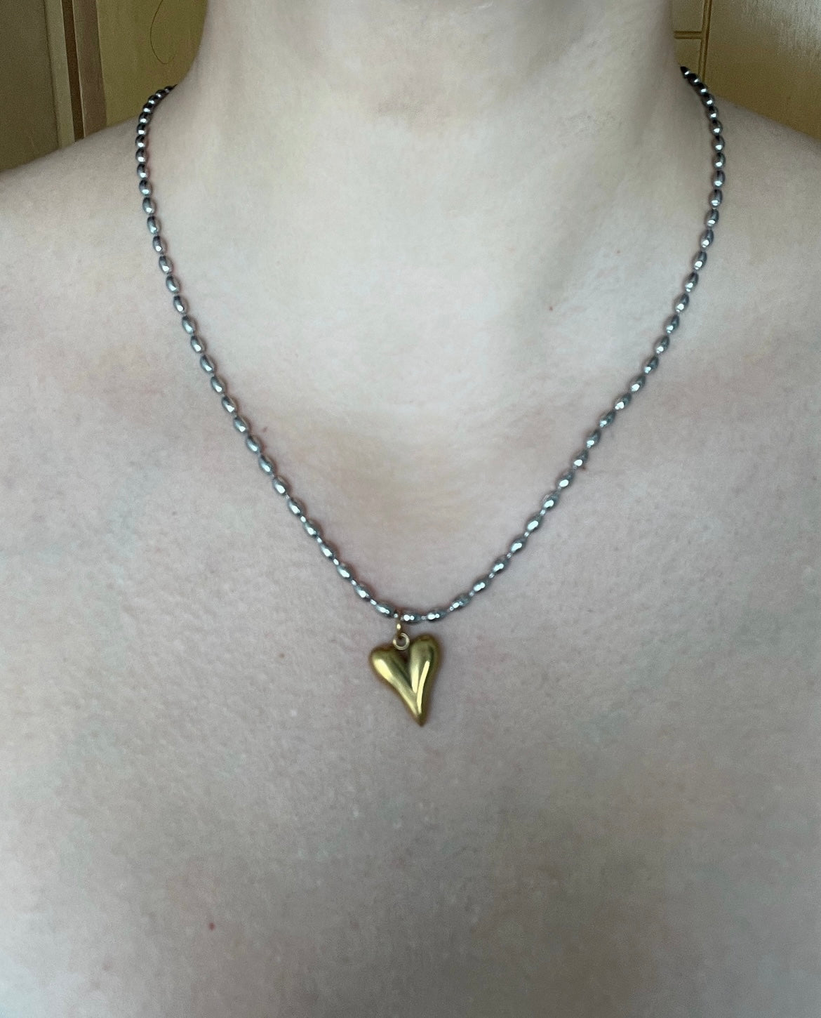 Collar Corazón Bicolor